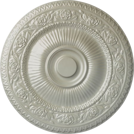 Ekena Millwork Neuveau Ceiling Medallion (Fits Canopies up to 6 3/8"), Hand-Painted Flash Copper, 24 1/4"OD x 2"P CM24NAFCS